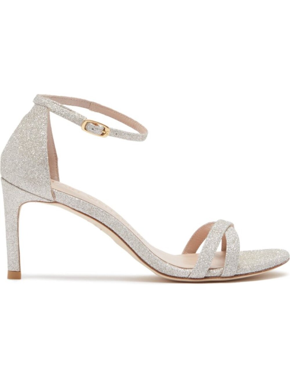 NEW Stuart Weitzman Lynette Metallic Strap Sandals, US 9, Open Toe